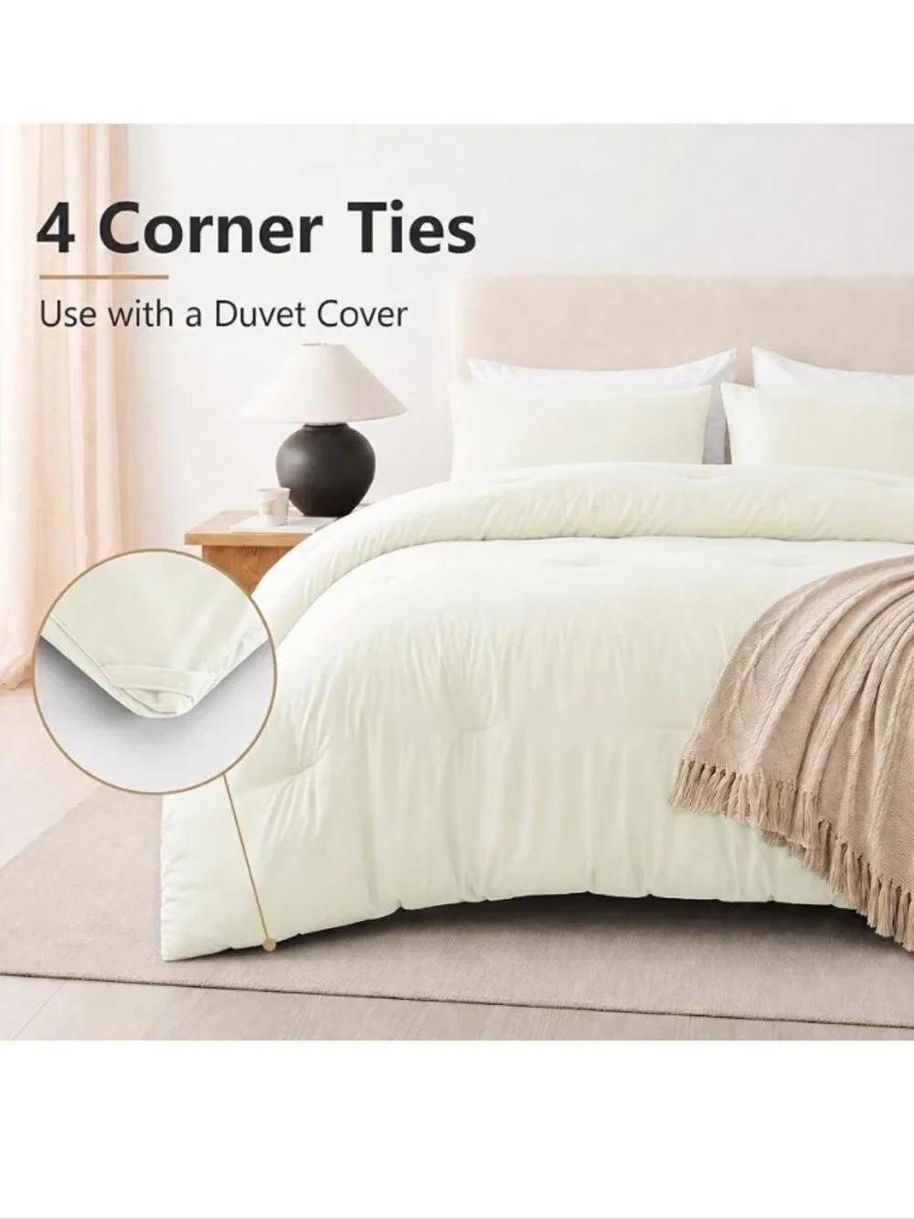 King Comforter Set, 3 Pieces Down Alternative Bedding,can Use As A Duvet Insert.